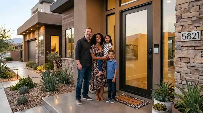 Family home security installation in Las Vegas