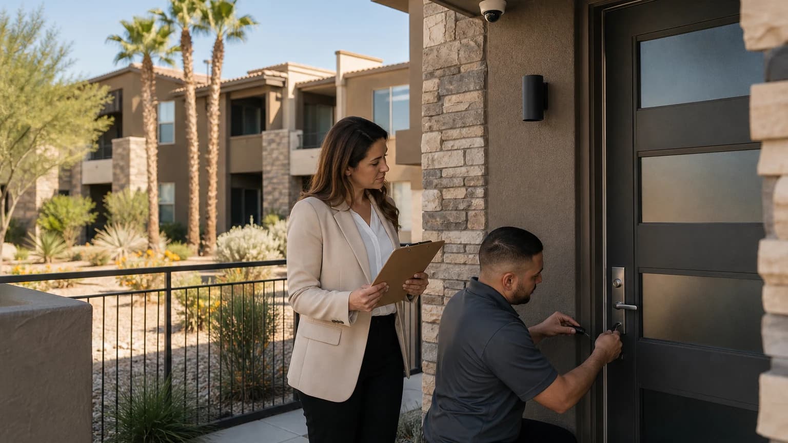 Las Vegas rental property security checklist inspection during a tenant turnover
